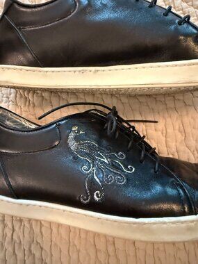 **Mashizan Black Leather Shoes**